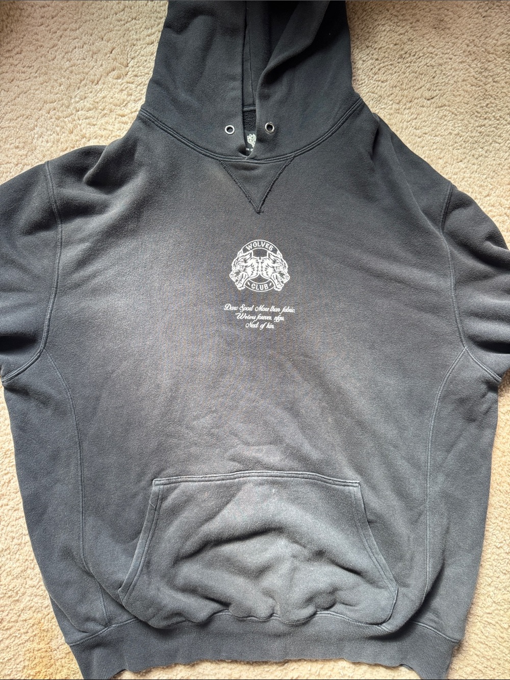 Darc Sport Black Hooded Sweatshirt with White Chest Graphic